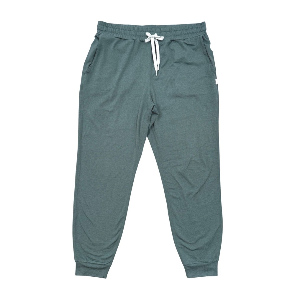 Vuori Performance Jogger Medium Green Heathered Slim Fit Drawstring Pants